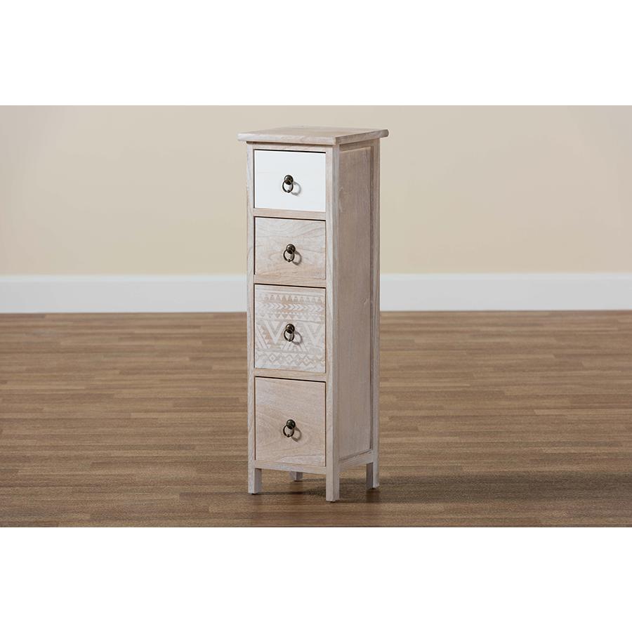 Seanna Modern and Contemporary Multi-Colored Wood 4-Drawer Storage Unit. Picture 9