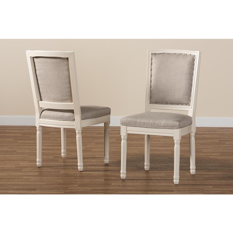 White Finished Wood 2-Piece Dining Chair Set. Picture 8