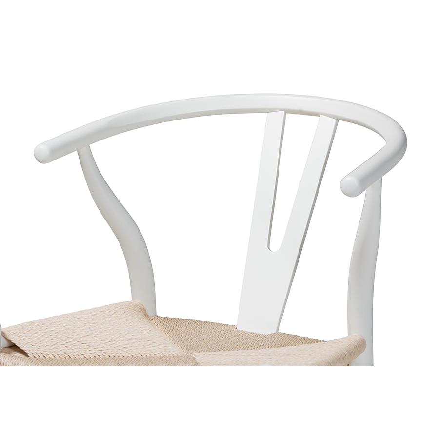 Baxton Studio Paxton Modern White Finished Wood 2-Piece Dining Chair Set. Picture 4
