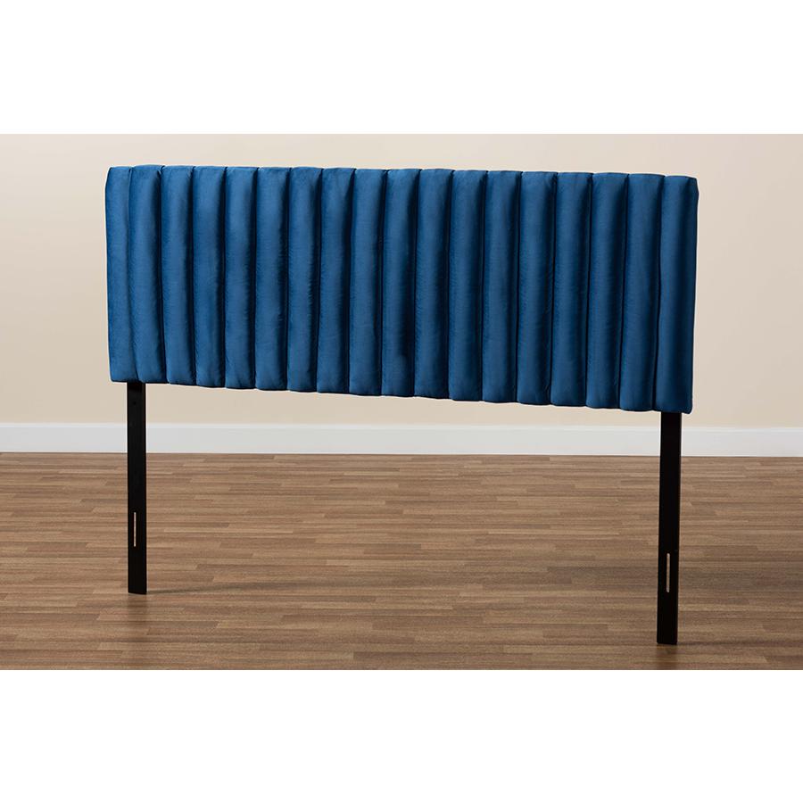 Dark Brown Finished Wood Queen Size Headboard. Picture 5