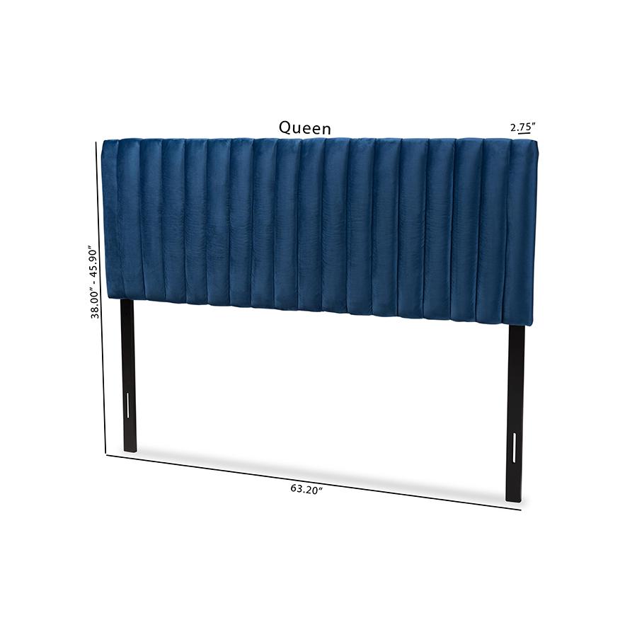 Dark Brown Finished Wood Queen Size Headboard. Picture 7