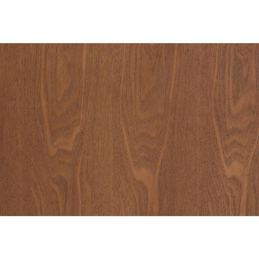 Ramiel Mid-Century Modern Ash Walnut Finished Wood and Rattan 6-Drawer Dresser. Picture 7