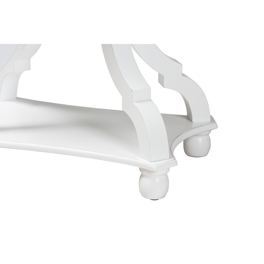 Baxton Studio Cianna Classic and Traditional White Wood End Table. Picture 5