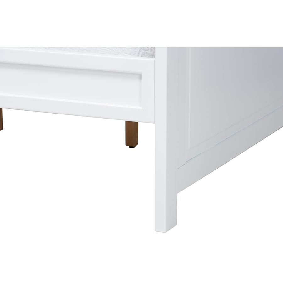 Baxton Studio Ceri Classic and Traditional White Finished Wood Twin Size Daybed. Picture 5