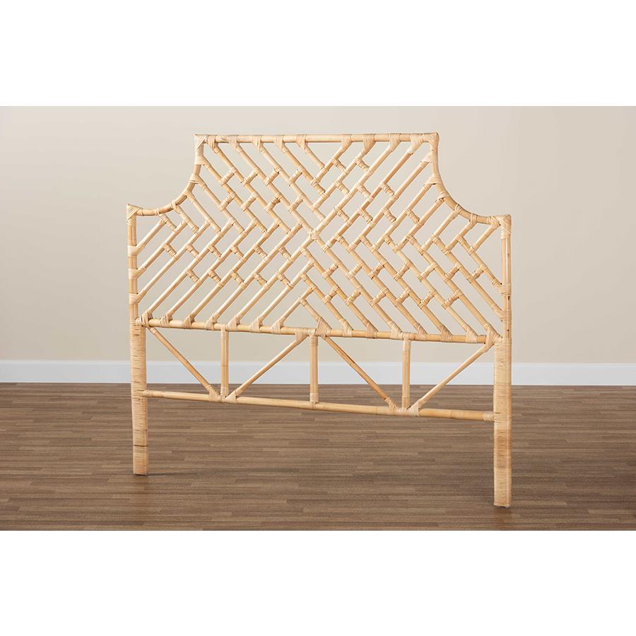Bohemian Natural Brown Rattan Queen Size Standalone Headboard. Picture 6