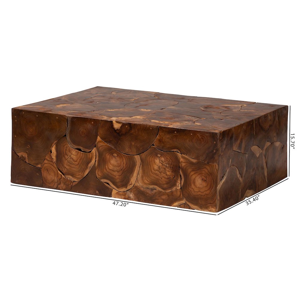 Eldora Teak Wood Coffee Table. Picture 8
