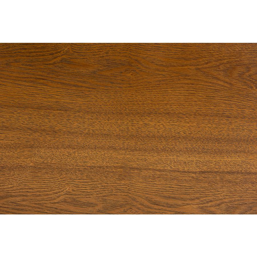 Mariela Natural Brown and Black Low Profile Coffee Table with Basket. Picture 6