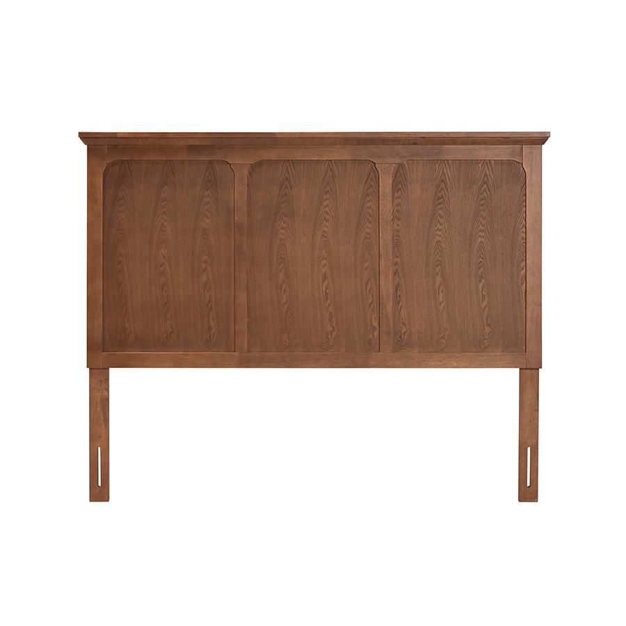Alarice Classic and Traditional Ash Walnut Finished Wood Queen Size Headboard. Picture 2
