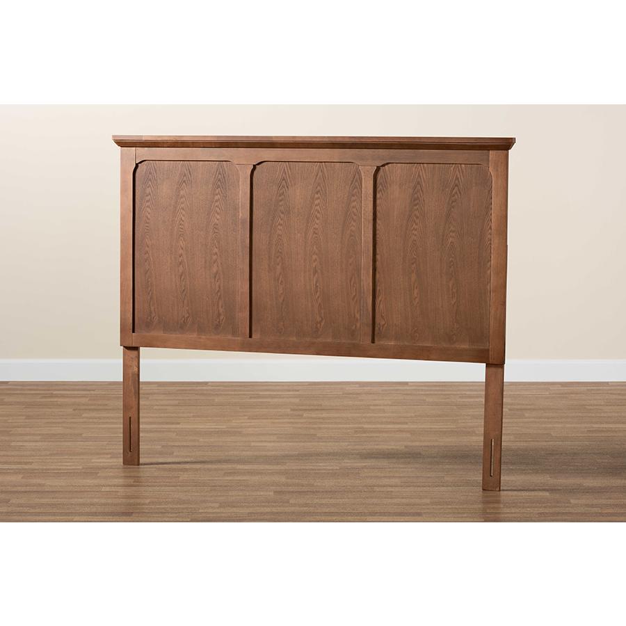 Alarice Classic and Traditional Ash Walnut Finished Wood Queen Size Headboard. Picture 6