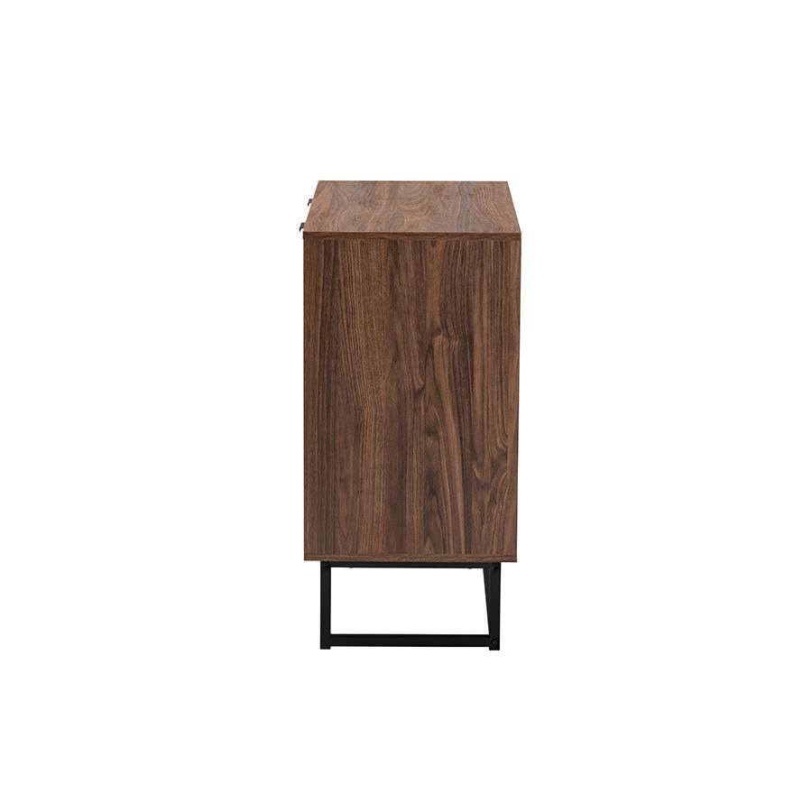 Baxton Studio Sadia Modern Walnut Brown Finished Wood Storage Cabinet. Picture 4
