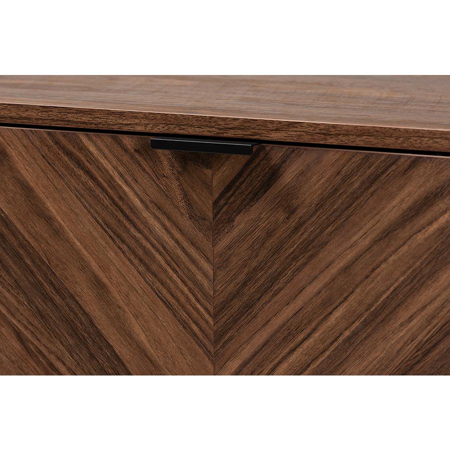 Baxton Studio Sadia Modern Walnut Brown Finished Wood Storage Cabinet. Picture 5