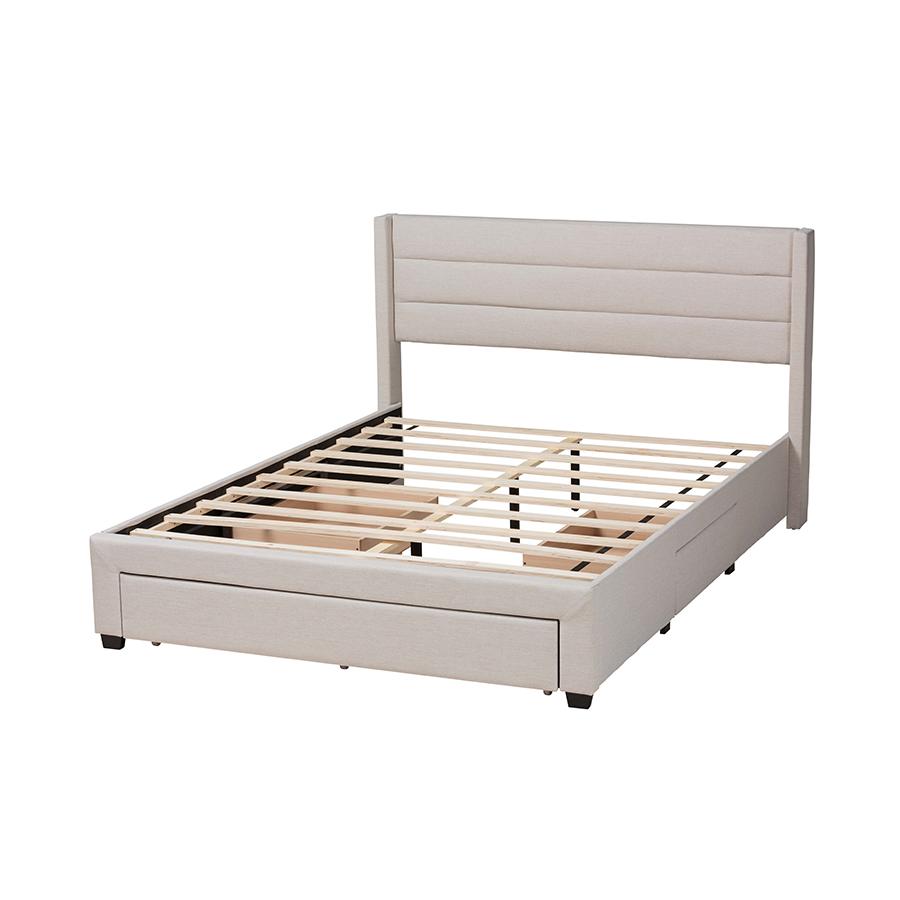 Dark Brown Finished Wood Full Size 3-Drawer Storage Platform Bed. Picture 4