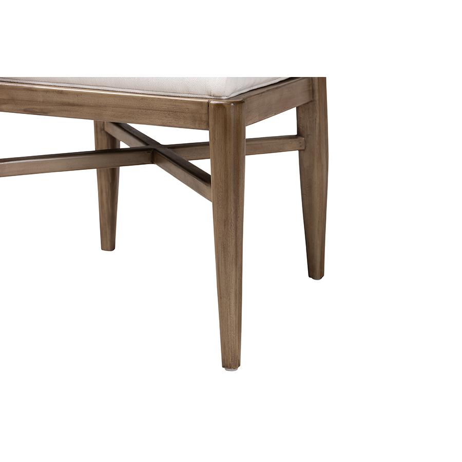 Bohemian Walnut Brown Finished Mahogany Wood and Natural Rattan Dining Chair. Picture 6