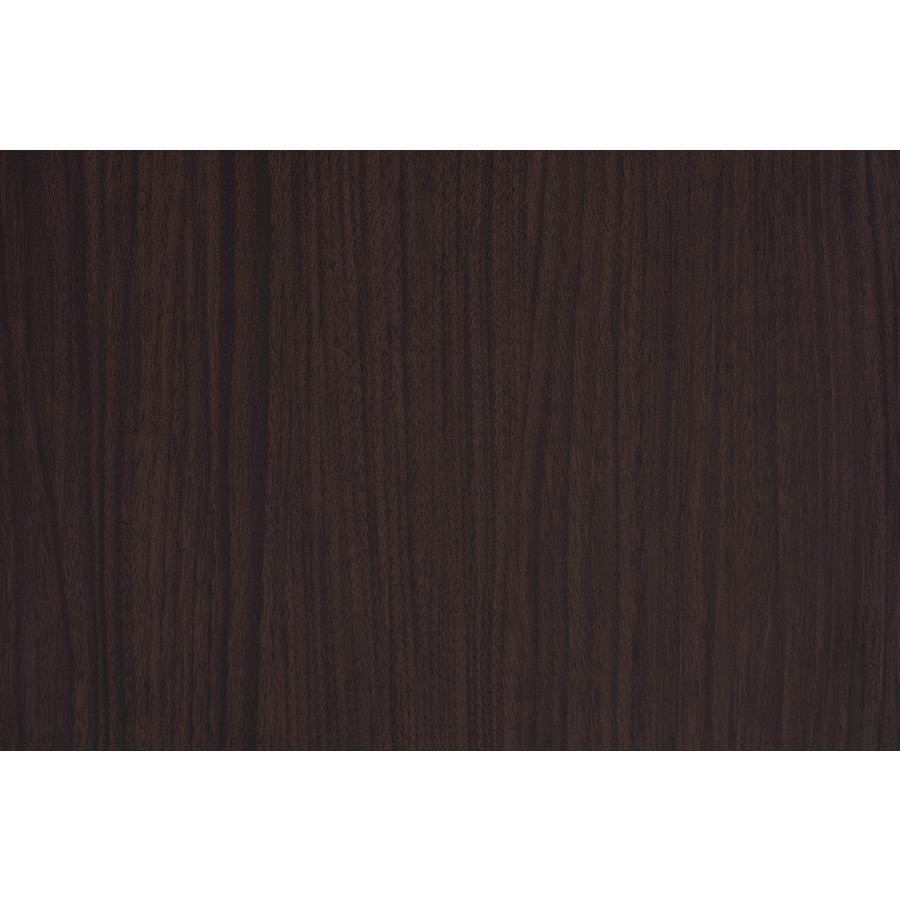 Transitional Two-Tone Black and Espresso Brown Finished Wood 2-Drawer End Table. Picture 7