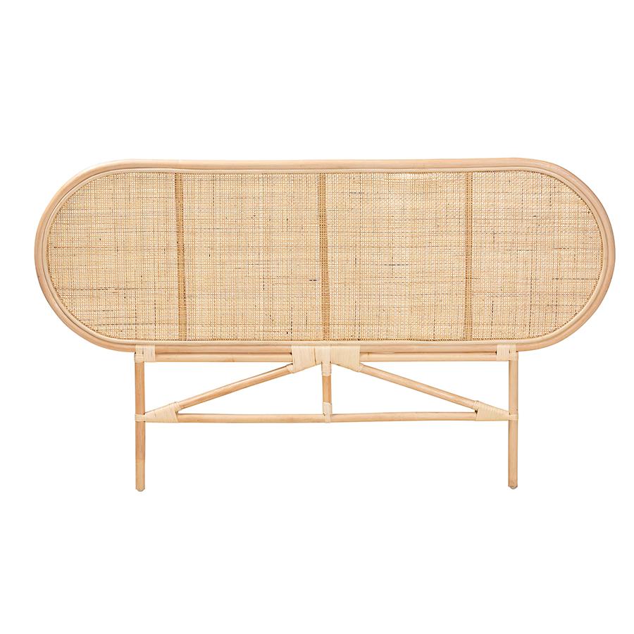 Bohemian Natural Brown Rattan Queen Size Standalone Headboard. Picture 2