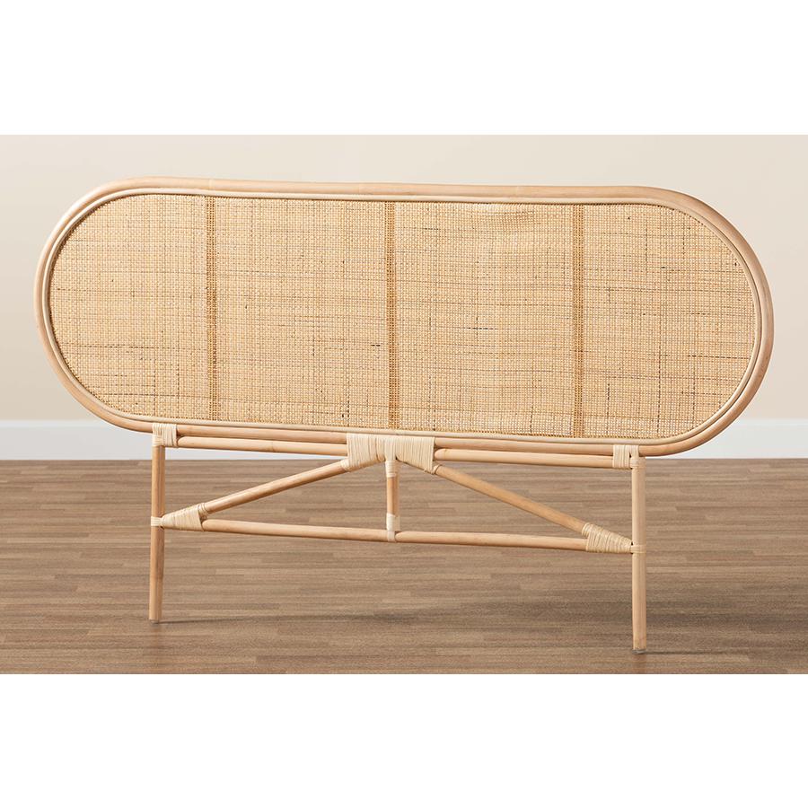 Bohemian Natural Brown Rattan Queen Size Standalone Headboard. Picture 7