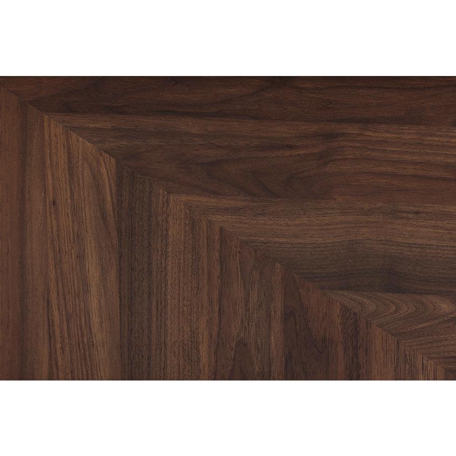 Transitional Walnut Brown Finished Wood 2-Door TV Stand. Picture 7