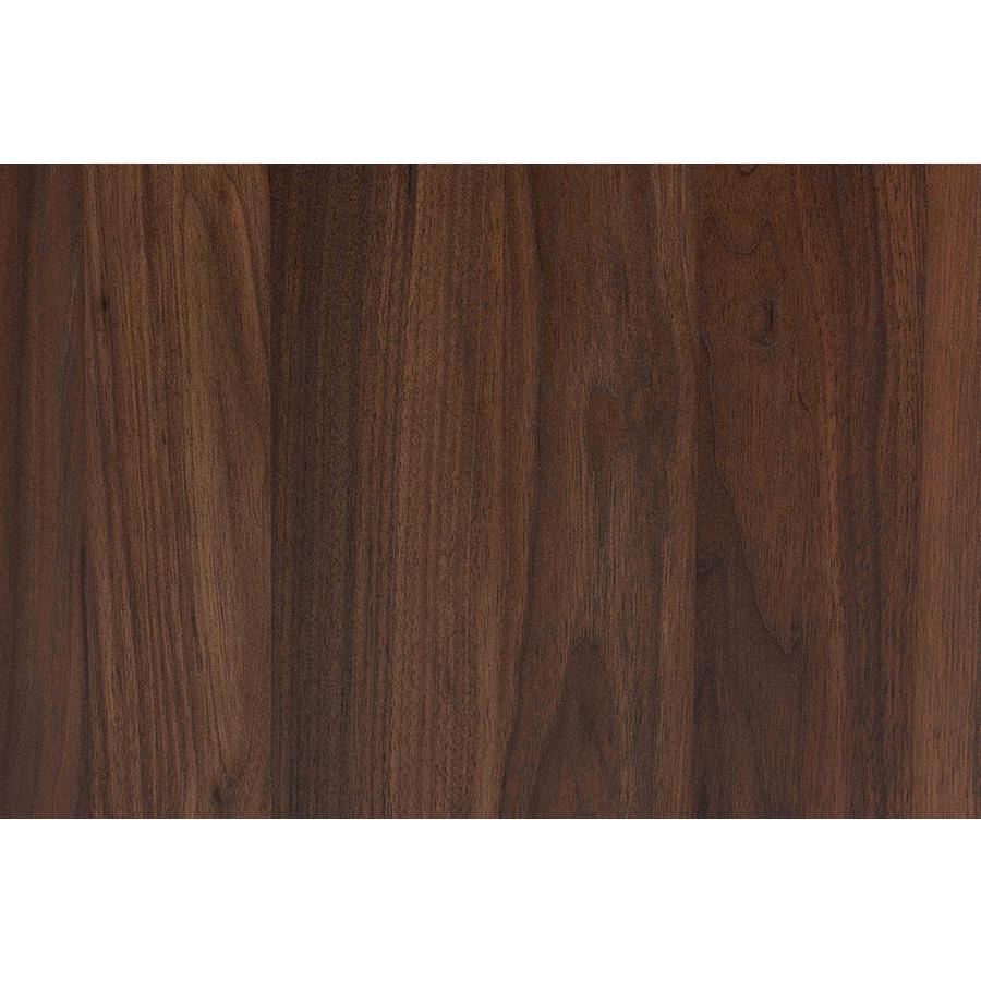 Transitional Walnut Brown Finished Wood 2-Drawer Nightstand. Picture 7