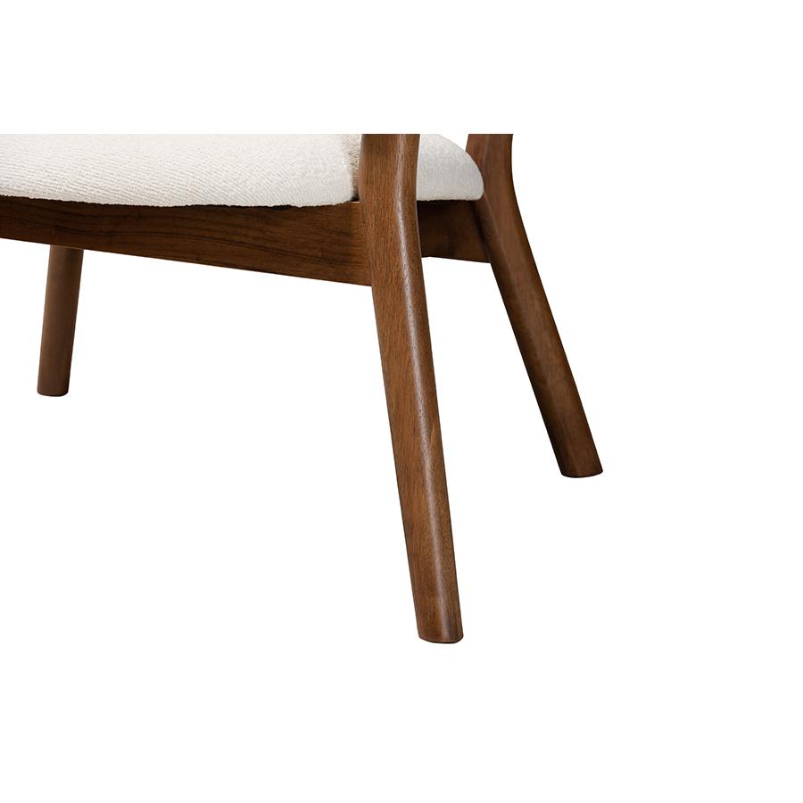 Walnut Brown Finished Wood 2-Piece Living Room Accent Chair Set. Picture 5