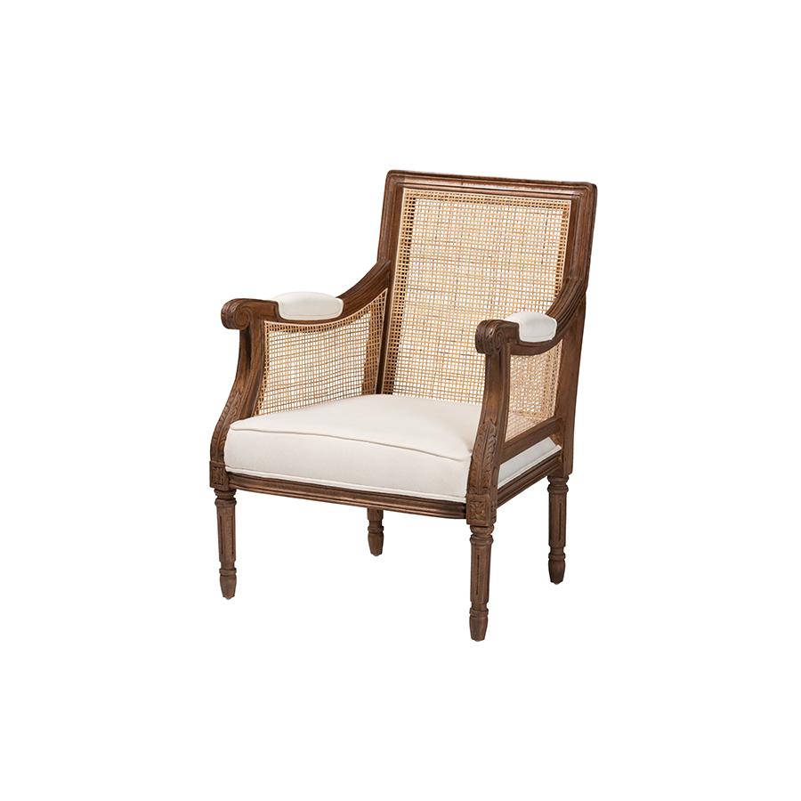 Walnut Brown Finished Wood Accent Chair. Picture 1