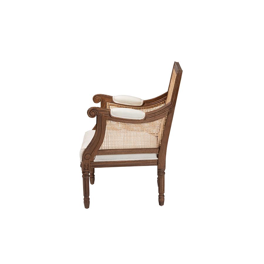 Walnut Brown Finished Wood Accent Chair. Picture 3