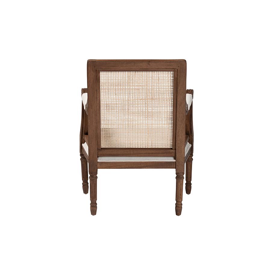 Walnut Brown Finished Wood Accent Chair. Picture 4