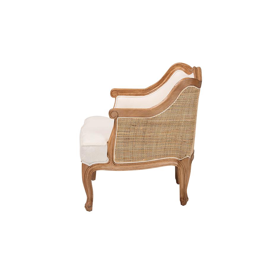 Honey Oak Finished Wood Low Seat Accent Chair. Picture 3