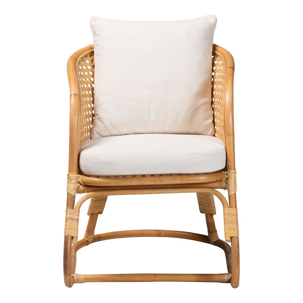 Niko Bohemian Light Honey Rattan Arm Chair. Picture 2