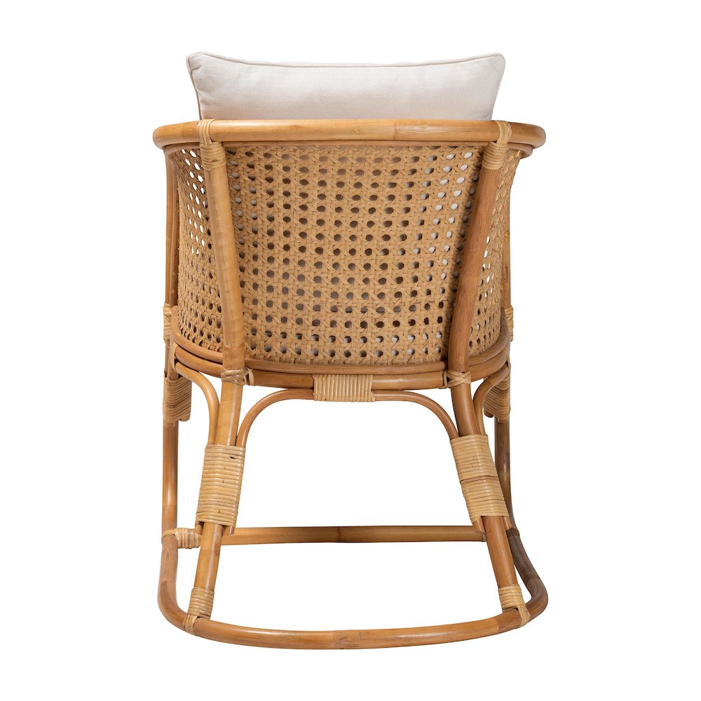 Niko Bohemian Light Honey Rattan Arm Chair. Picture 4