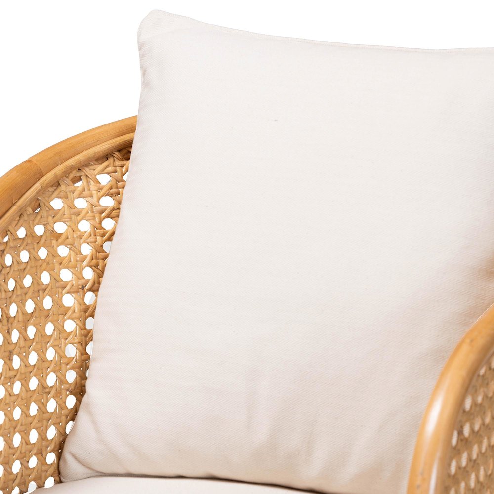 Niko Bohemian Light Honey Rattan Arm Chair. Picture 5