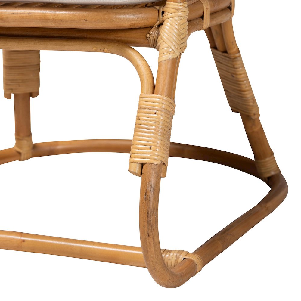 Niko Bohemian Light Honey Rattan Arm Chair. Picture 6