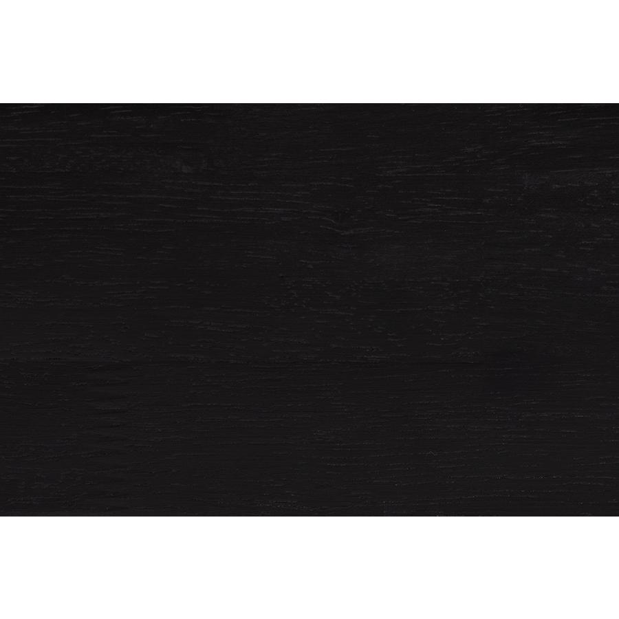 Traditional Black Finished Wood Queen Size Platform Bed with Woven Rattan. Picture 6