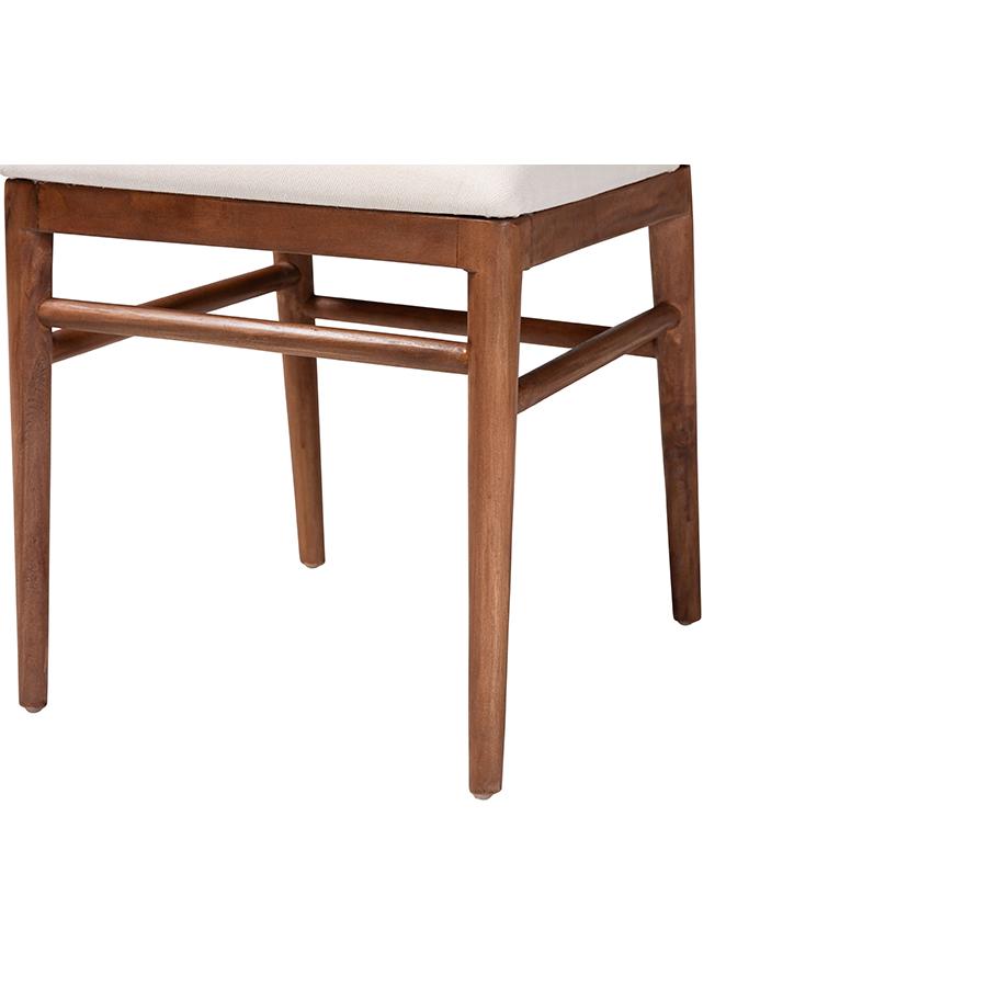 Nadim Modern Bohemian Natural Seagrass and Acacia Wood 2-Piece Dining Chair Set. Picture 5
