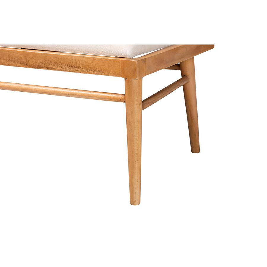 Denver Modern Bohemian Natural Seagrass and Acacia Wood 3-Piece Dining Nook Set. Picture 7