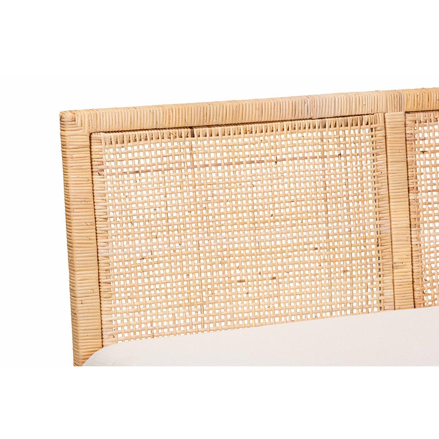 Kalimantan Bohemian Light Honey Rattan 2-Piece Banquette Set. Picture 4