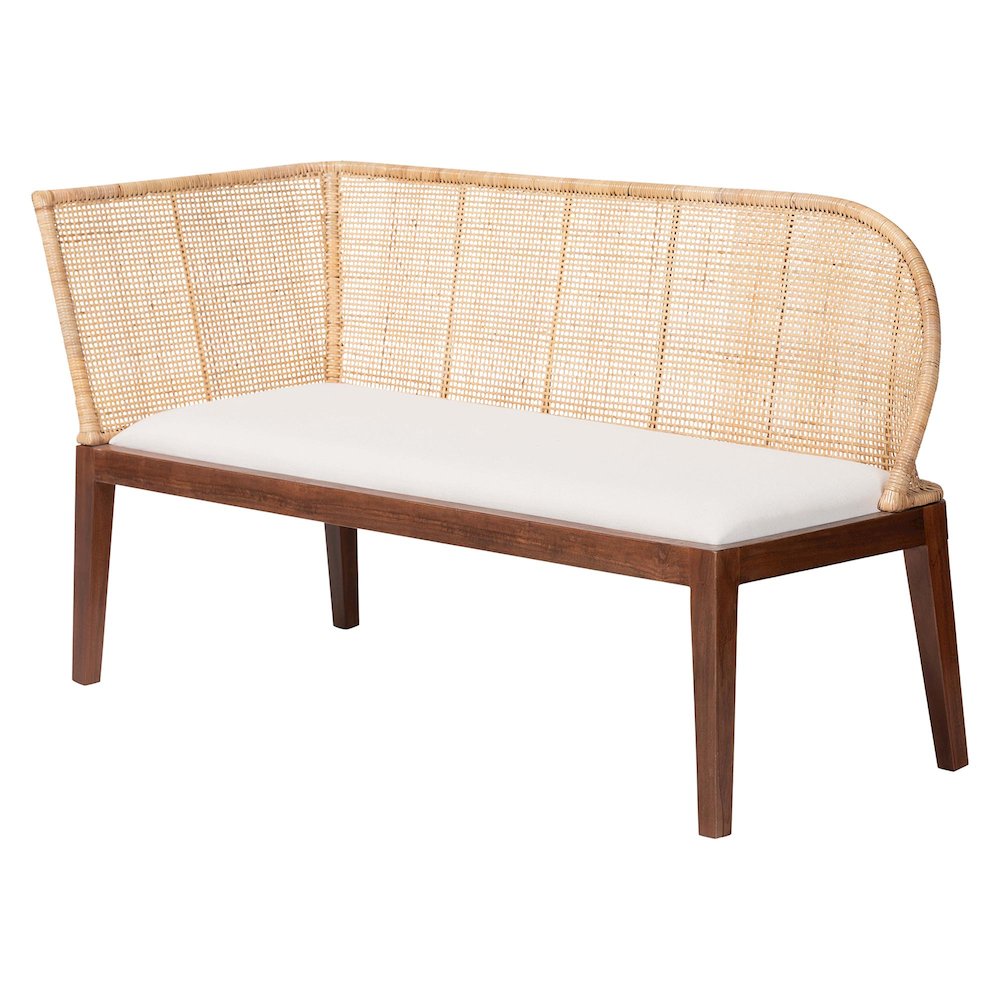 Okinawa 3-Piece Dining Nook Set - L-Shaped Rattan Corner Benches. Picture 3