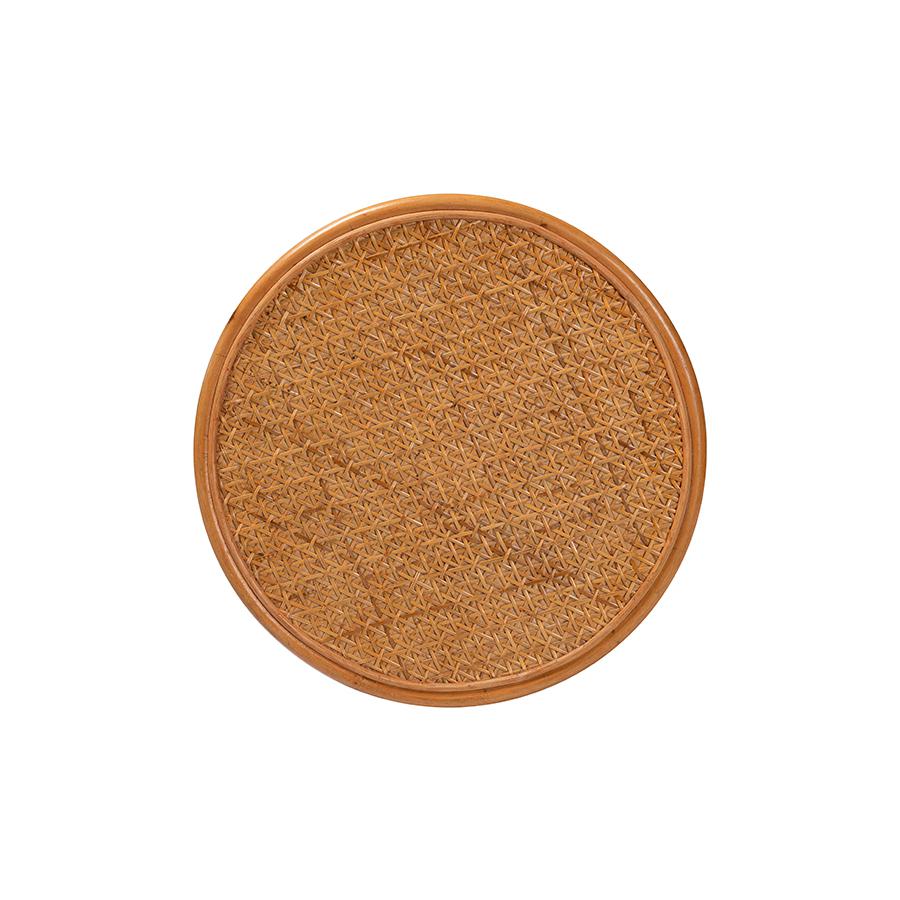 Eldon Bohemian Honey Rattan Large End Table. Picture 4
