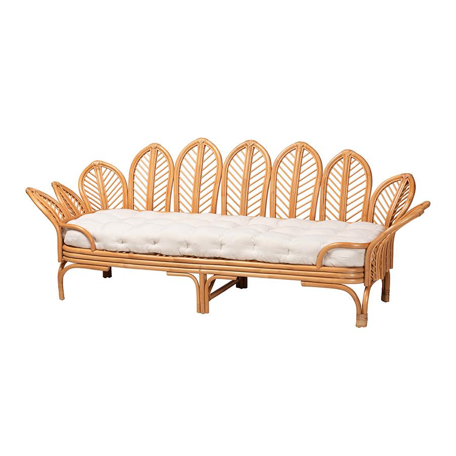Loften Bohemian Light Honey Rattan Daybed. Picture 1