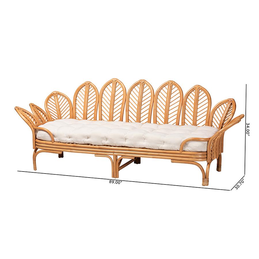 Loften Bohemian Light Honey Rattan Daybed. Picture 10