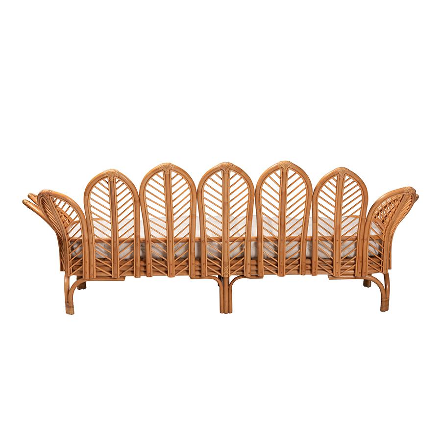 Loften Bohemian Light Honey Rattan Daybed. Picture 4