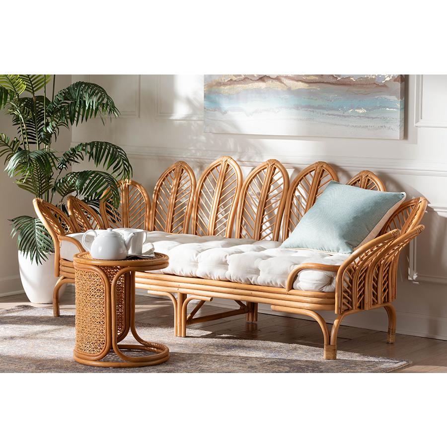 Loften Bohemian Light Honey Rattan Daybed. Picture 8