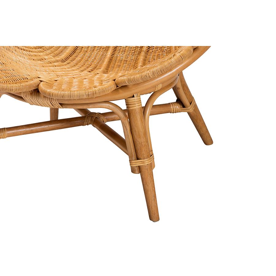Blossom Bohemian Honey Rattan Accent Flower Chair. Picture 6