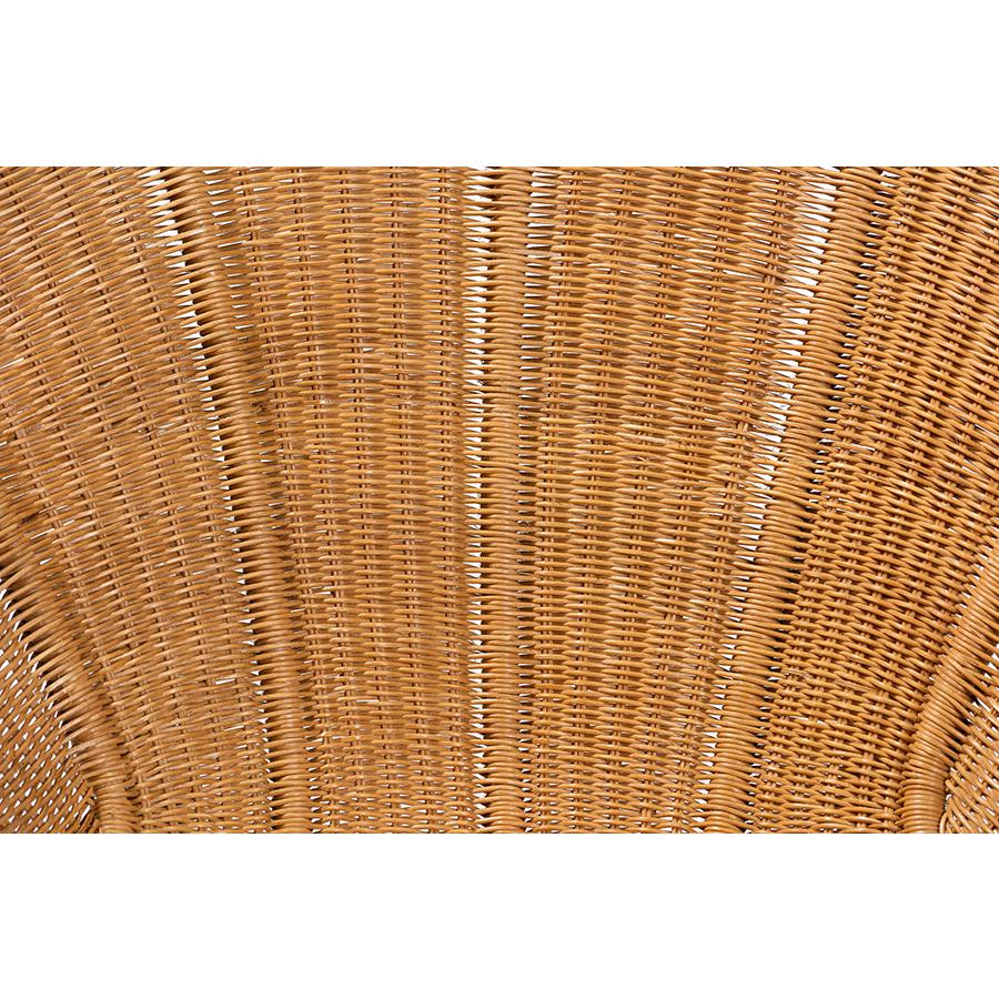 Blossom Bohemian Honey Rattan Accent Flower Chair. Picture 7