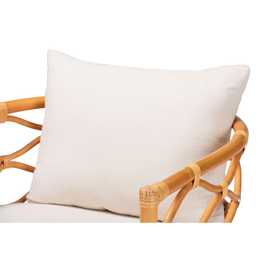 Acelynn Bohemian Light Honey Rattan Arm Chair. Picture 6