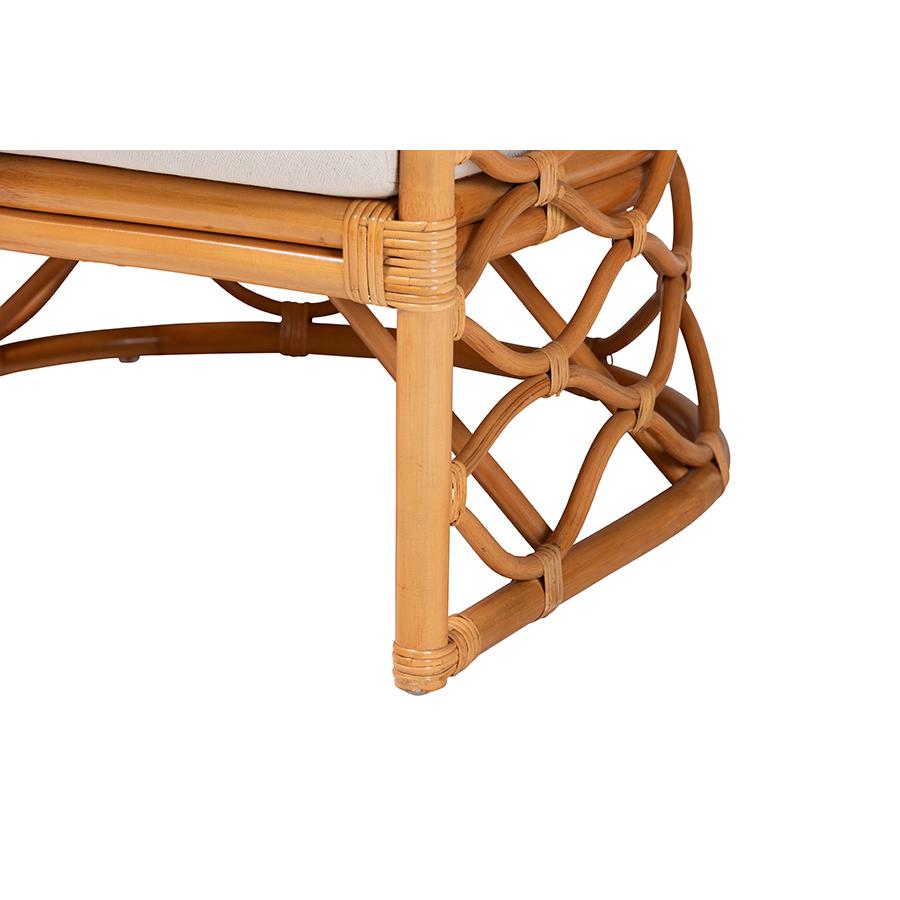 Acelynn Bohemian Light Honey Rattan Arm Chair. Picture 7