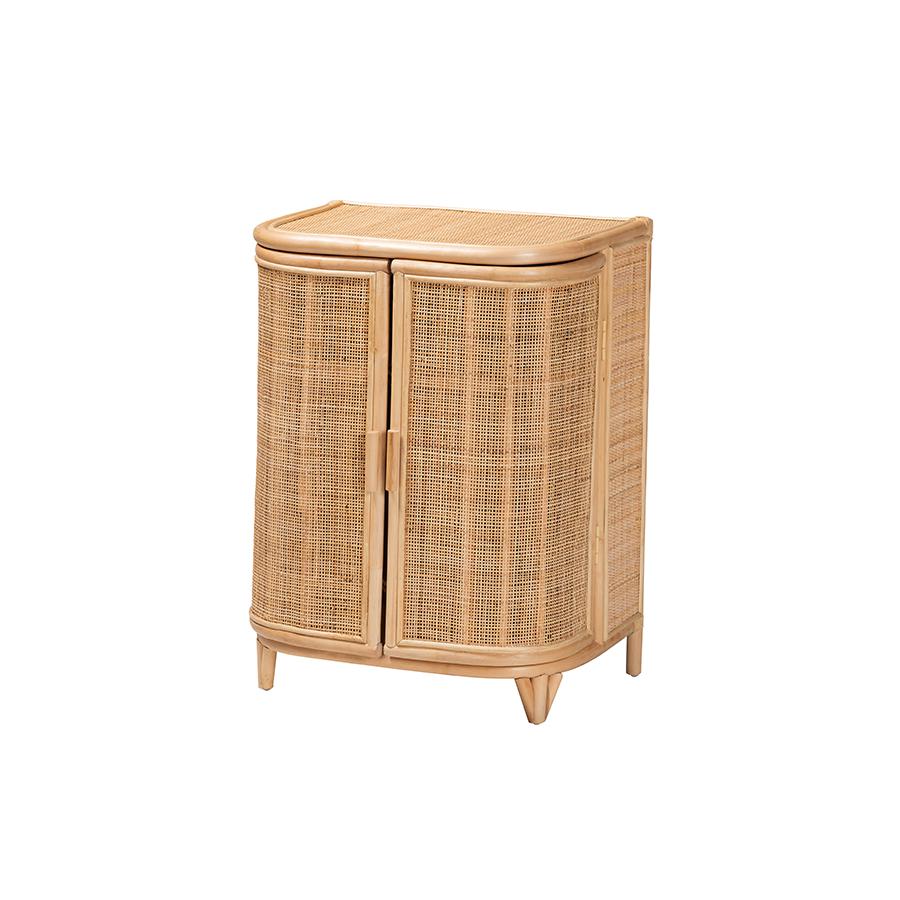 Yanka Bohemian Natural Rattan Storage Cabinet. Picture 1