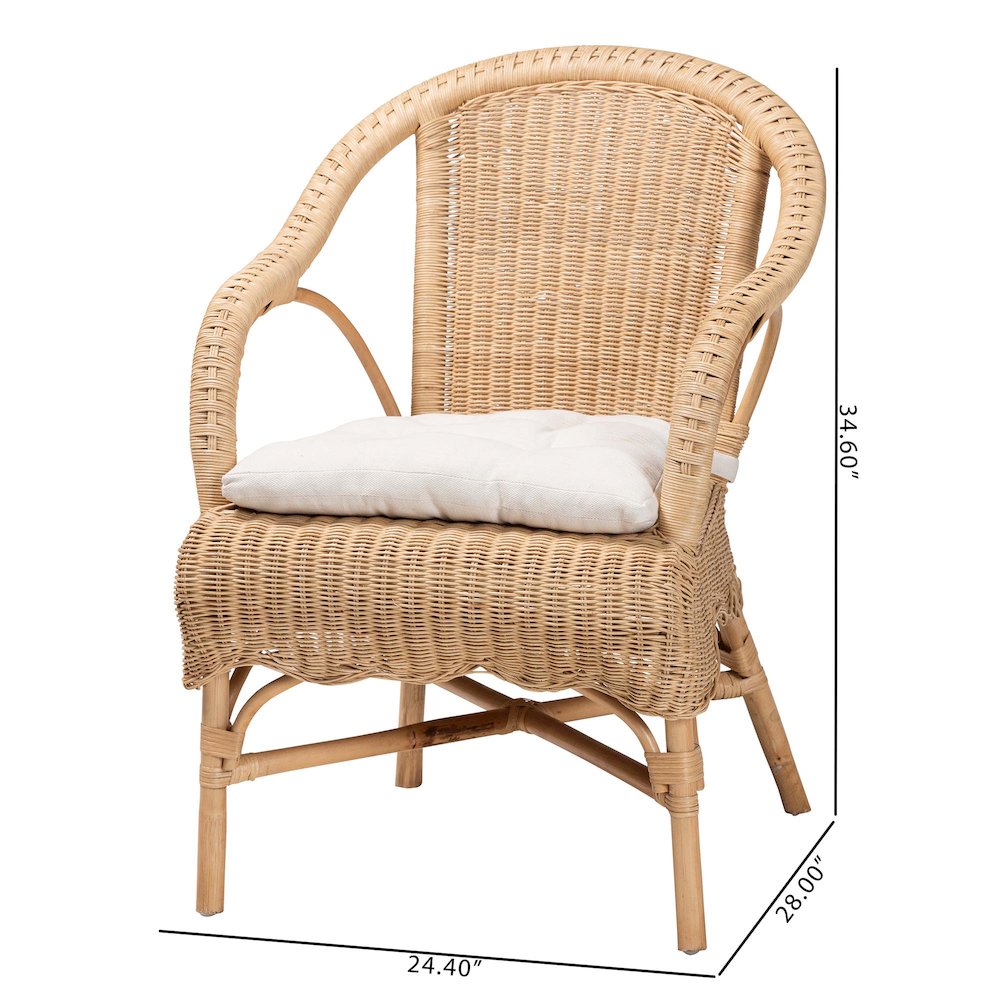 Reinu Natural Rattan Dining Chair. Picture 10