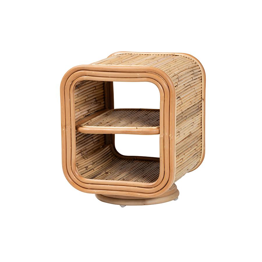 Bethari Bohemian Natural Rattan Nightstand. Picture 1