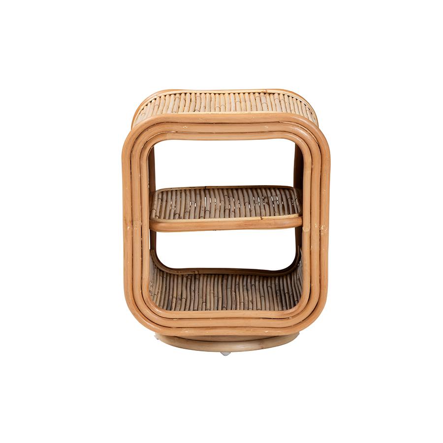 Bethari Bohemian Natural Rattan Nightstand. Picture 2