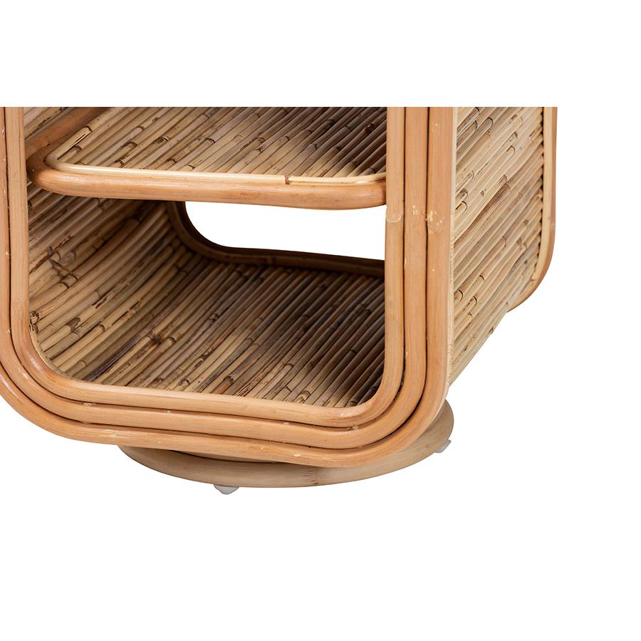 Bethari Bohemian Natural Rattan Nightstand. Picture 4